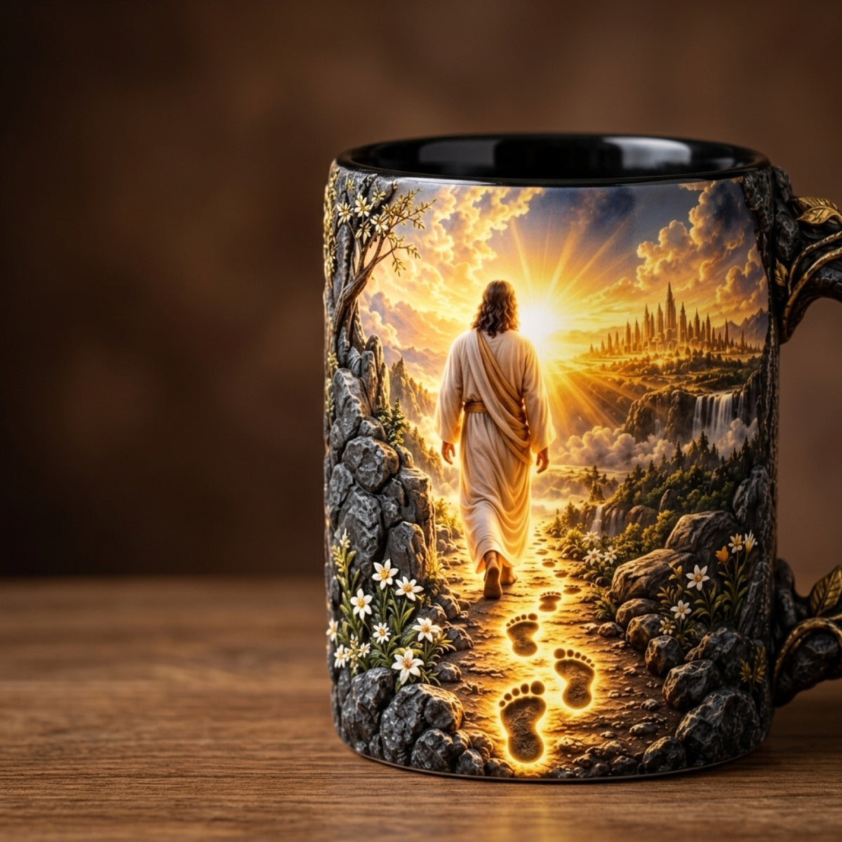 Footprints of Grace heat-reveal mug