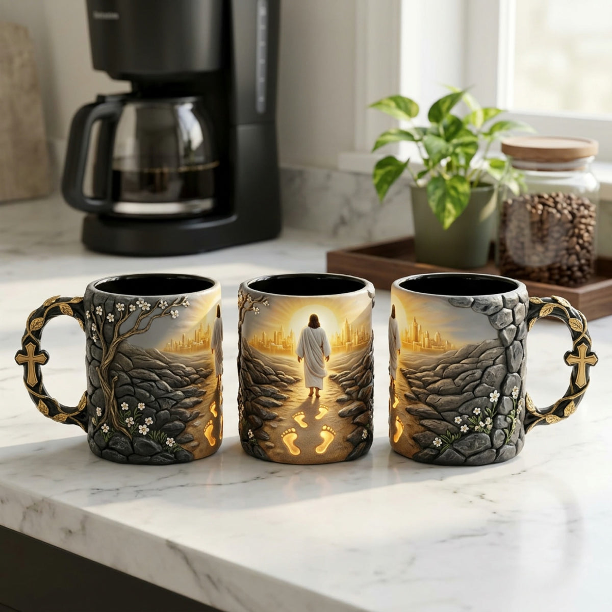 Footprints of Grace heat-reveal mug